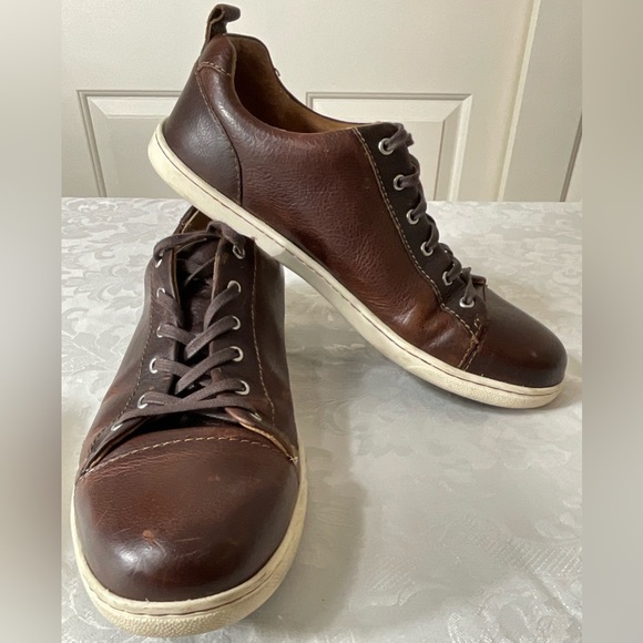 Born Men´s Bayne Sneakers Brown Leather Lace Up Shoes Size 10.5 - Picture 1 of 6